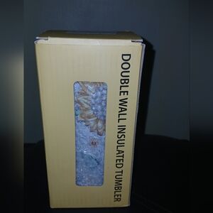 Double Wall Insulated Tumbler - Floral Yellow